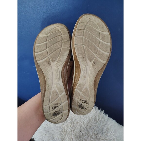 Clarks Collection Women's Size 8 Brown Open Toe Wedge Strap Sandals Slip On - Picture 6 of 7